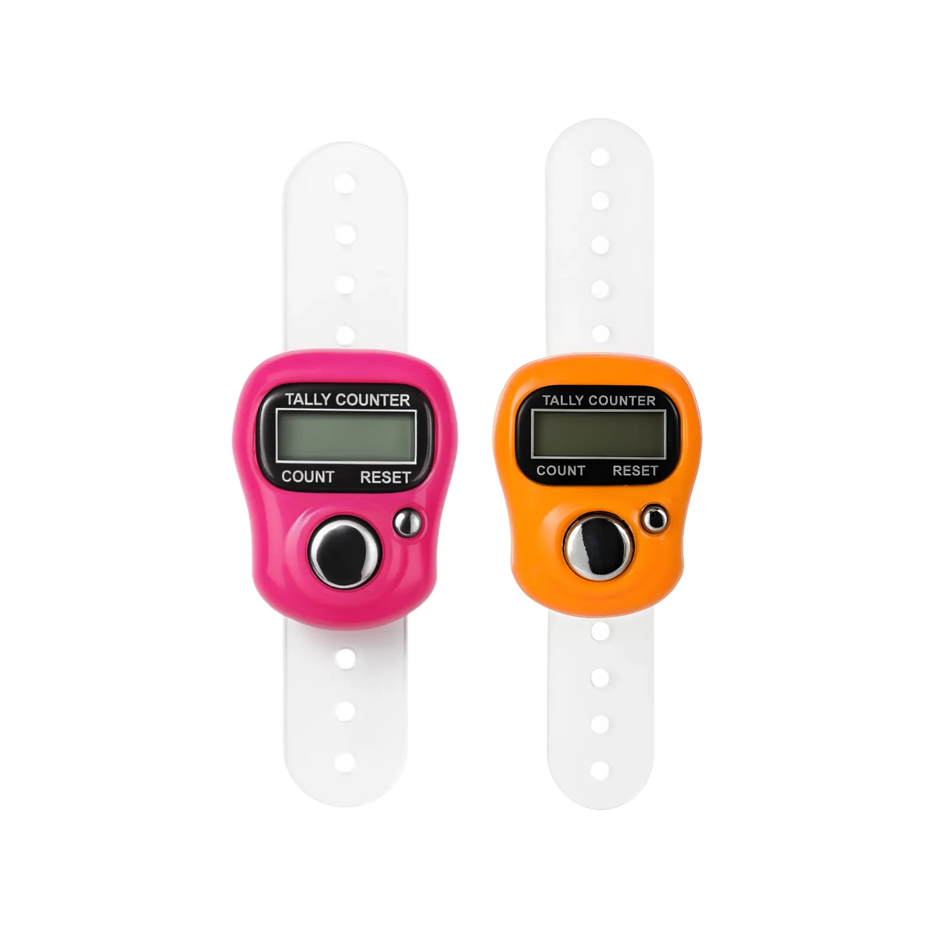 (Multicolour) Digital Hand Tally Counter | Ring Counting Device | Jaap Mala Digital Counter (Set of 2)