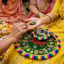 Mehndi Ceremony Decorative Thali | Traditional Wedding Mehndi Ritual Plate Decoration