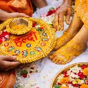 Haldi Ceremony Decorative Thali | Wedding Haldi Ritual Plate for Pre-Wedding Functions