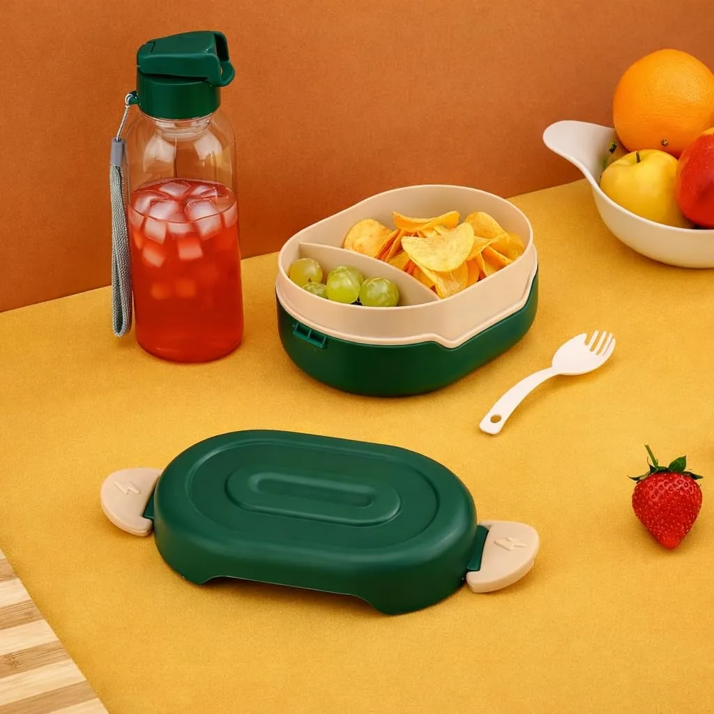 Lunch Box Combo Set with 500ml Water Bottle (Maroon)