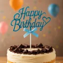 Premium Happy Birthday Cake Topper Stick for Birthday Party Decoration